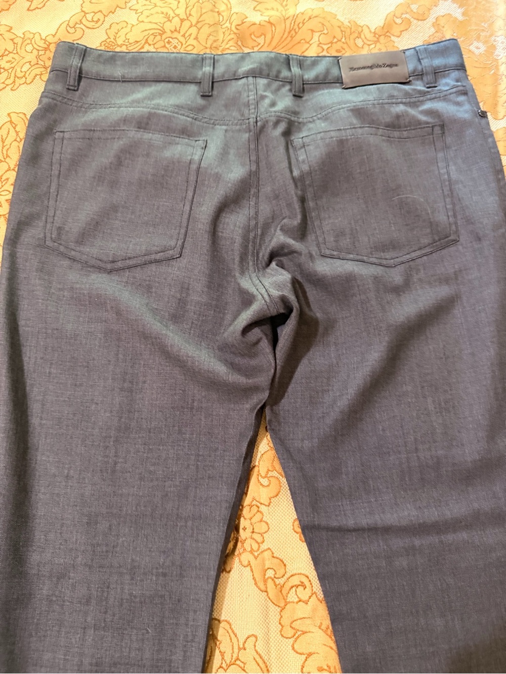 Ermenegildo Zegna Men's Wool Straight Leg 5-Pocket Pants, Dark Gray, Sz 38 x 32 - Picture 7 of 14